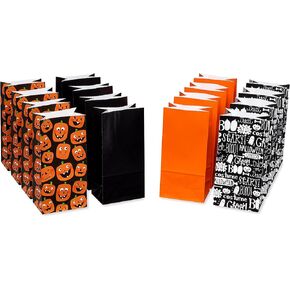 American Greetings 12" Medium Halloween Goodie Bags, Ghosts (120-Count)