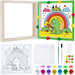 TBC The Best Crafts Acrylic Painting Kit with Wood Frame, DIY Craft Project