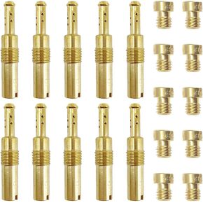 20PCS Carburetor Main Jet Kit, Main Jet Carburetor Jet 10 Pieces Carburetor Main Jet and 10 Pieces Slow Jet Car Accessories for Motorcycle Kart ATV