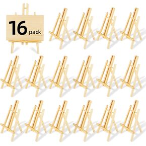 10 Pack 11.8" Wooden Easel, Easel Stand for Painting, Tabletop Easel for Artist/Students/Beginners, Portable Canvas Photo Picture Sign Holder in Saudi Arabia