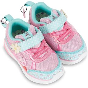 Peppa Pig Girls Lightup Sneakers Light up Low Top Athletic Shoes Light up Low Top Sneakers