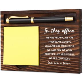 We are A Team Working Decor Gift for Coworkers, Team Office Gift for Coworkers, Cute Office Gift for Coworkers, Retro Note Pad Holder with Inspirational Quotes,6.5x4.7 Inches,HFF5