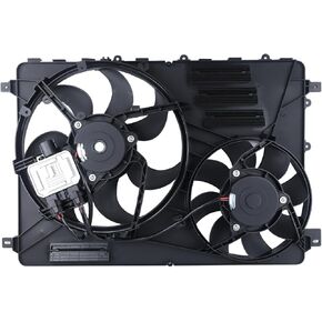 Engine Cooling Radiator Fan w/Controller Assembly Fit for 2010-2016 XC60,2011-2016 S60,2008-2015 XC70,2008-2015 S80,2015-2016 V60,2008-2010 V70 Replace 838-0009