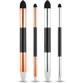 4pcs Artist Blending Sponge Pen, 2 Sizes Double-Headed Blending Pen Sketch Rubbing Sponge Brush Pastel Blending Stump Pencil Art Foam Blender for School Students Beginners Artists Supplies