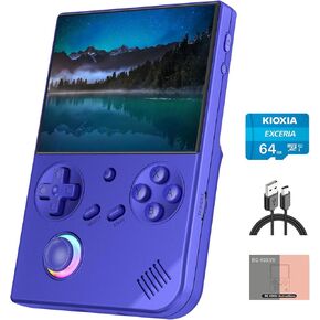 RG40XX V Linux OS Portable Game Console 64GB Storage 4.0-inch IPS Display H700 Quad-Core Bluetooth 4.2 3200mAh Battery 16M RGB Lighting(White)