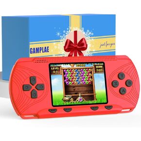 Handheld Games for Kids, Handheld Game Console Built-in 258 Video Games, 3" HD Screen, Portable Video Game Console, Blue Gaming Console, for Boys, Electronic Toys Ages 4-8, 8-12