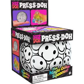 Schylling NeeDoh Press-Doh - Sensory Squeeze Toy - Satisfying Dough Filling - 2.5" Wide - Color May Vary (Pack of 1)
