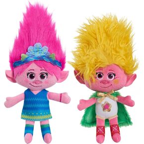 DreamWorks Trolls Band Together 8-inch Small Plush Poppy and Viva 2-Piece Set, Stuffed Animals
