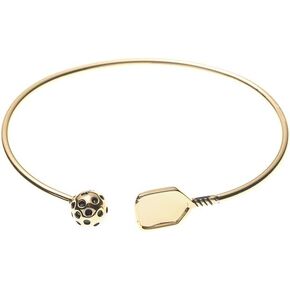 Sportybella Pickleball Bracelet, Pickleball Jewelry- Womens Pickleball Paddle Cuff Bangle Bracelet, Gift for Female Pickleball Players