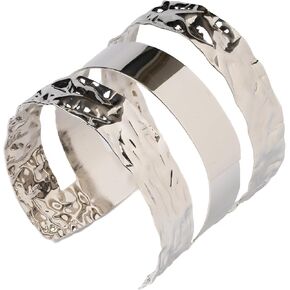 Modern 3 Prong 14K Gold Plated Wide Cuff which comes in Gold and Silve