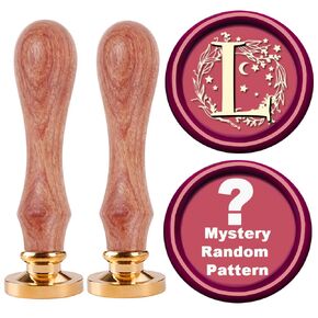 Wax Seal Stamp, 2pcs Wax Stamps Set STAMPMASTER Initial Alphabet S Wax Stamp add Mystery Random Pattern Sealing Wax Stamp for Christmas Thanksgiving Envelope Gift Wrap Letter Wax Seal Kit-Letter S