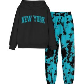 NAPU Boys Clothes Pullover Boys Hoodie Tracksuit, Boys Outfits with Jogging Sweatpants 2 Pieces Boys Sweatsuit Set Size 7-14