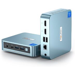 PELADN WI-6 Mini PC, Intel 12th Gen Alder Lake- N100(up to 3.4GHz), 16GB DDR4 RAM 512GB M.2 PCIe SSD, Desktop Computer Support 4K Dual Display/USB3.2/WiFi 4/BT5.2/Win 11 Pro