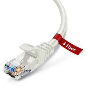 Cat6 Ethernet Patch Cable - 0.5 Feet - 10-Pack Snagless 28AWG Network Cable, 550MHz, Slim Cat 6 Patch Cables, UTP, Pure Bare Copper Wire, Black