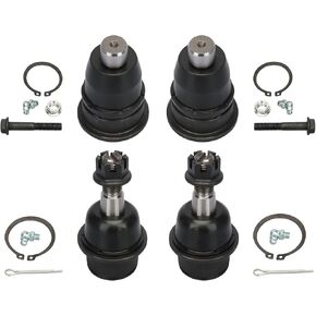 DRIVESTAR K6663 K6664 4PCS Upper and Lower Ball Joints, for Buick Rainier Chevy Trailblazer GMC Envoy Isuzu Ascender Saab 9-7X