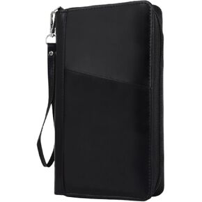 Leather Passport Holder Family, RFID Blocking Passport Wallet, Travel Essentials Premium Wallets, Waterproof Passport Holders Bag for Men Traveling, Travel Document Organizer Credit Cards Case