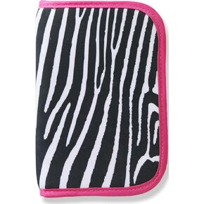ORB Travel-WP542-T-Neon Earth-Black/Tangerine-RFID Blocking Zippered Passport Travel Document Wallet Case Cover