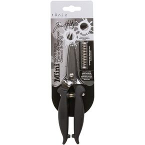 Tonic Studios Tim Holtz Recoil Scissors - Titanium Coated, Double-Beveled Blades, Black (6.7 Inch)