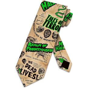 Three Rooker Halloween Ties Retro Vintage Mens Horror Movie Necktie