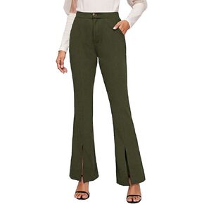 EVALESS Womens Dress Pants 2024 Fashion High Waisted Casual Flare Pants Slim Stretch Business Work Pants