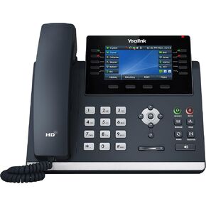 Yealink T46U IP Phone, 16 VoIP Accounts. 4.3-Inch Color Display. Dual USB 2.0, Dual-Port Gigabit Ethernet, 802.3af PoE, Power Adapter Not Included (SIP-T46U) (Renewed)
