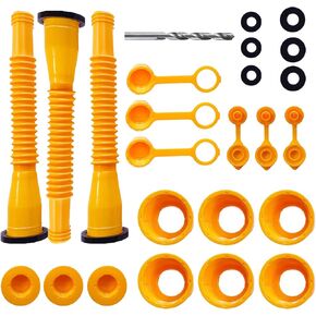 Gas Can Spout Replacement, Gas Can Nozzle(3 Kit Yellow) for 1/2/5/10 Gallon Gas Cans