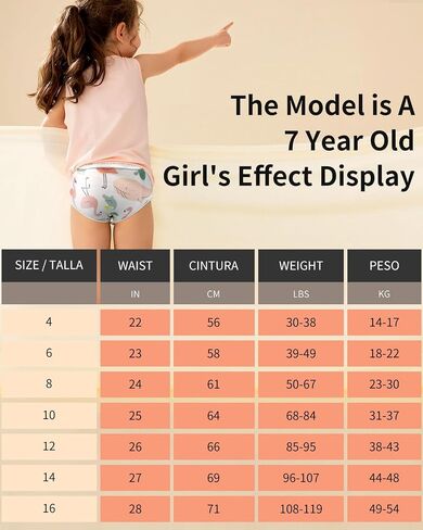 Teen Little Girls' Soft Cotton Underwear Toddler Undies Kids Panties,Breathable Panties Baby Soft Comfort Briefs in Saudi Arabia