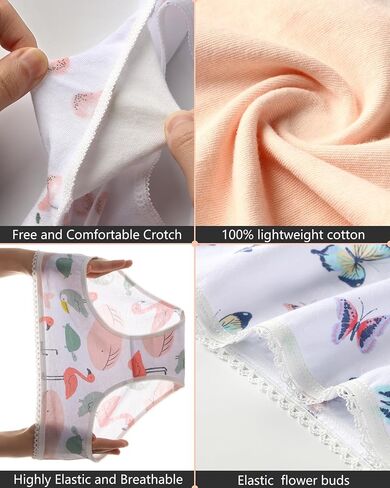 Teen Little Girls' Soft Cotton Underwear Toddler Undies Kids Panties,Breathable Panties Baby Soft Comfort Briefs in Saudi Arabia