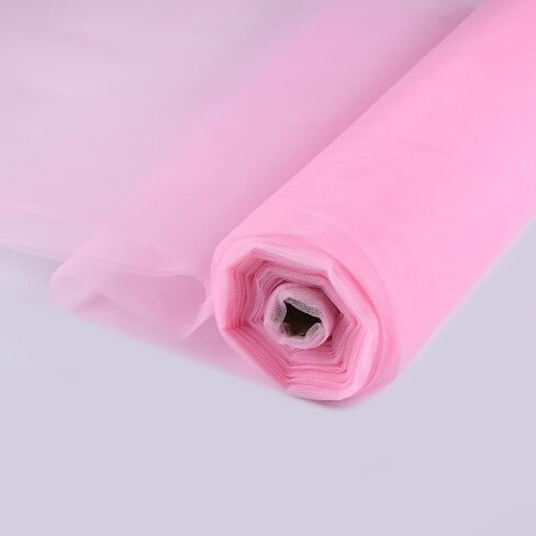 54" by 20 Yards (60 ft) Tulle Fabric Rolls for Wedding Party Baby Shower Decoration Tutu Tulle Bolt DIY Wraping Crafts - White in Saudi Arabia