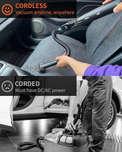 Car Vacuum, Portable Vacuum for Car with 20000PA, 5 in 1 Handheld Car Vacuum Portable Cordless with Flexible Hose, 50 Mins Runtime,3H Type-C Fast Charge, Handheld Vacuum for Car, Home,Cleaning in Saudi Arabia