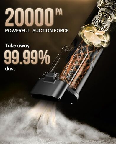 Car Vacuum, Portable Vacuum for Car with 20000PA, 5 in 1 Handheld Car Vacuum Portable Cordless with Flexible Hose, 50 Mins Runtime,3H Type-C Fast Charge, Handheld Vacuum for Car, Home,Cleaning in Saudi Arabia