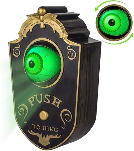 Halloween Decoration, Halloween Doorbell, Haunted Doorbell Animated Eyeball Halloween Decor with Spooky Sounds, Haunted House Halloween Prop Decoration in Saudi Arabia