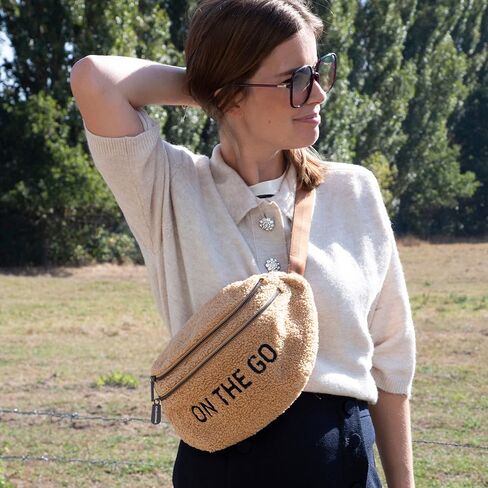 Childhome On The Go Belt Bag, Fanny Pack, Crossbody Bag, Fanny Packs for Women, Belt Bag for Women, Womens Belt Bag, Bags for Women, Mini Bags, Teddy Brown in Kuwait