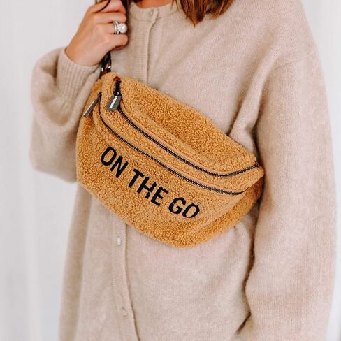 Childhome On The Go Belt Bag, Fanny Pack, Crossbody Bag, Fanny Packs for Women, Belt Bag for Women, Womens Belt Bag, Bags for Women, Mini Bags, Teddy Brown in Kuwait