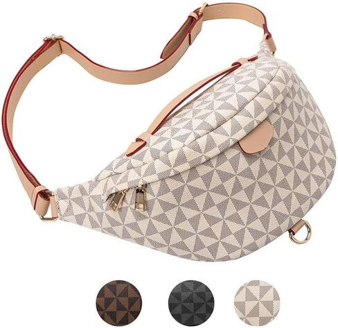Versatile Women's Designer Fanny Pack - Sling Bag for On-the-Go Style & Travel - Perfect as Crossbody or Chest Bum Bag (Beige) in Saudi Arabia