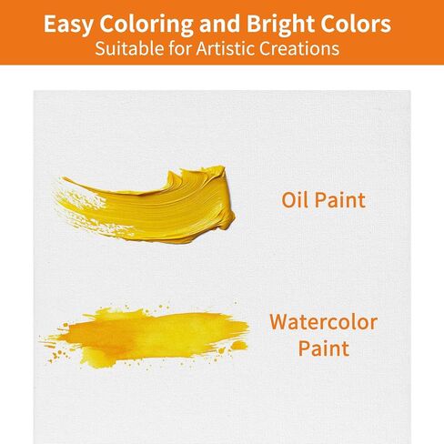 Fixwal Canvases Boards for Painting, 18 Pack Art Painting Canvas Multipack, 4x4, 5x7, 8x10, 9x12, 11x14 Inches 3mm Canvas Panels, Painting Supplies for Acrylic, Oil Paint, Tempera, Watercolor, Gouache in Kuwait