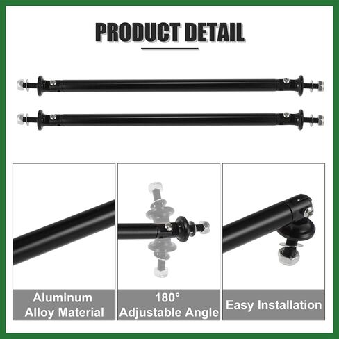 Motoforti 2pcs 200mm 7.87" Splitter Support Rods Adjustable Front Rear Bumper Lip Splitter Strut Rod Tie Support Bars Fit Most Vehicle Black Long-Lasting in Saudi Arabia