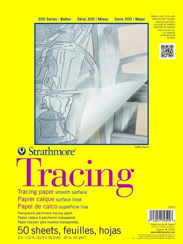 Strathmore 300 Series Tape Bound Tracing Pad, 11 X 14 inches, 25 lb., Transparent, 50 Sheets (370-11) in Kuwait