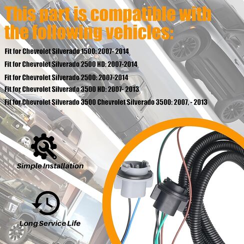 لوحة دائرة الضوء الخلفي مع جانب السائق الخلفي وحزام جانب الركاب مع مجموعة كاملة من المقبس المتوافقة مع موديلات كاديلاك/شيفروليه/جي إم سي استبدال # 923-012 645-930 645-936 15304995 in Kuwait