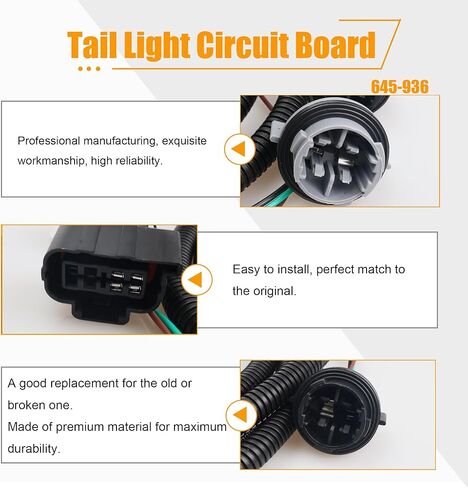 لوحة دائرة الضوء الخلفي مع جانب السائق الخلفي وحزام جانب الركاب مع مجموعة كاملة من المقبس المتوافقة مع موديلات كاديلاك/شيفروليه/جي إم سي استبدال # 923-012 645-930 645-936 15304995 in Kuwait