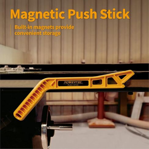 POWERTEC Deluxe Push Stick for Table Saw, Router Table, Band Saw & Jointer, Dual Ergonomic Handles w/Max Grip, Safety Push Tool for Wood working and Hand Protection 2PK (71338) in Saudi Arabia