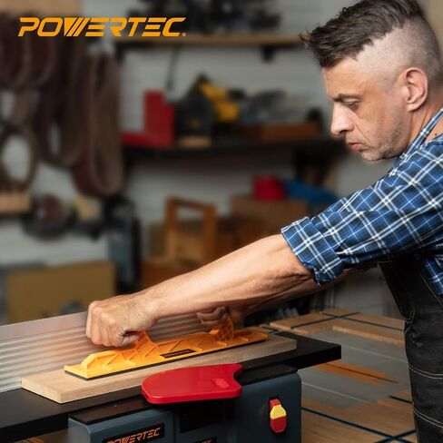 POWERTEC Deluxe Push Stick for Table Saw, Router Table, Band Saw & Jointer, Dual Ergonomic Handles w/Max Grip, Safety Push Tool for Wood working and Hand Protection 2PK (71338) in Saudi Arabia