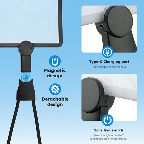 عدسة مكبرة 5X بدون استخدام اليدين مع ضوء، مكبر صفحة كبيرة للقراءة، مكبر صفحة كتاب كامل مع معقوفة مرنة و50 مصباح LED لكبار السن لإصلاح صحيفة الخياطة in Kuwait