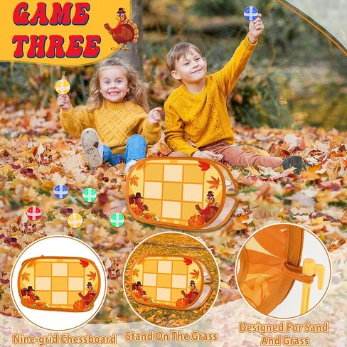 Bean Bag Toss Game for Kids 3 in 1 Carnival Cornhole Game Set,Sticky Ball Toss,Tic Tac Toe,Toddlers Outdoor Lawn Toys for Family Activities Gifts for 3 4 5 6 Year Old Boys Birthday Thanksgiving in Saudi Arabia