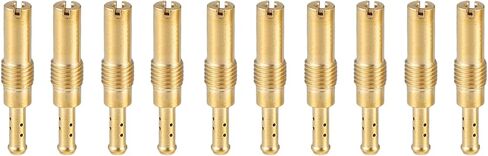 Motoforti Universal Motorcycle Carburator Jets Pilot Jets Nozzles، 32 35 38 40 42 45 48 50 52 55، متينة، معدنية، لون ذهبي، 10 قطع in Saudi Arabia