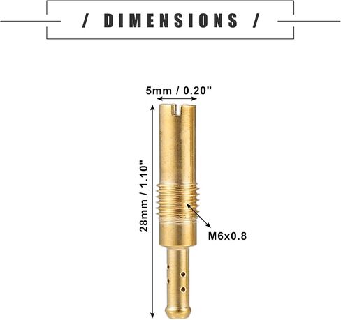 Motoforti Universal Motorcycle Carburator Jets Pilot Jets Nozzles، 32 35 38 40 42 45 48 50 52 55، متينة، معدنية، لون ذهبي، 10 قطع in Saudi Arabia