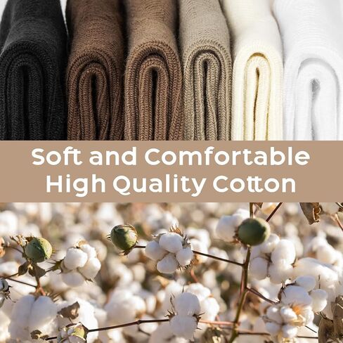 Justay 6 Pairs Womens Ruffle Socks Soft Cute Frilly Turn-Cuff Long Socks Casual Knit Cotton Crew Socks for Women Gifts in Kuwait