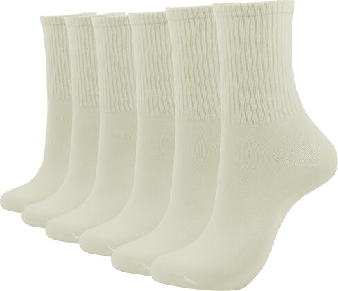 BenSorts Women Crew Sock Casual Cotton Calf Socks 6 Pairs Size 5-11 in Kuwait