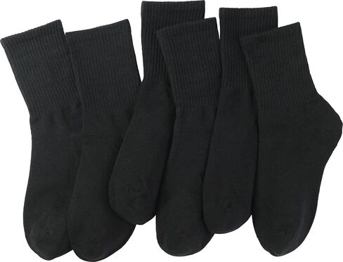 BenSorts Women Crew Sock Casual Cotton Calf Socks 6 Pairs Size 5-11 in Kuwait