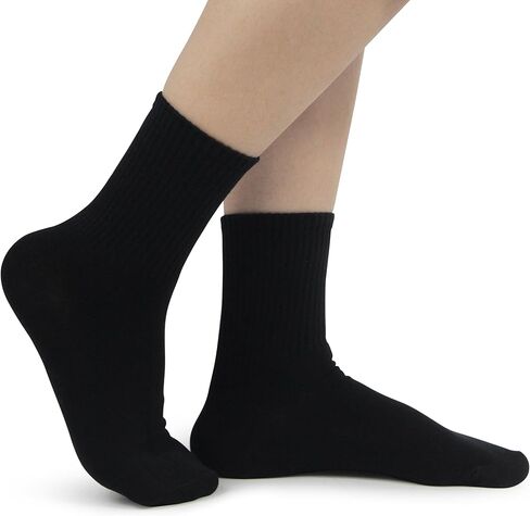 BenSorts Women Crew Sock Casual Cotton Calf Socks 6 Pairs Size 5-11 in Kuwait